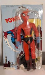 Spider Man Power Man unlicensed bootleg knock off 1980’s 1990’s Rack Toy