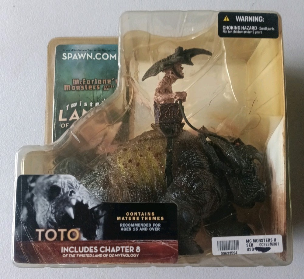 Mcfarlane Mosters Series 2 -twisted Land Of Oz ’03 Toto On Package (Yellowing)