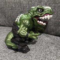 Mattel 1996 T-Bone GREEN T-Rex TRIBAL and SPIKE TRICERATOPS Extreme Dinosaurs