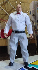 PB-SUIT-WWE-GRY: 1/12 custom Grey fabric Suit for 7″ WWE muscular body