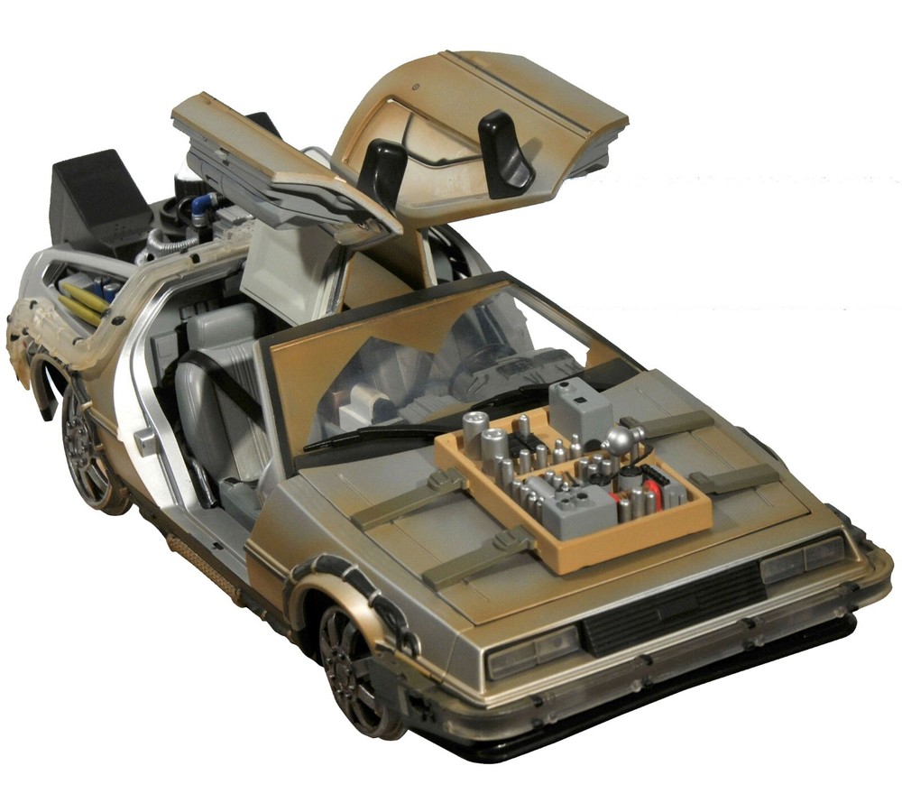 DIAMOND SELECT BACK TO THE FUTURE III RAIL READY DELOREAN TIME MACHINE NEW U.S.