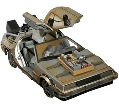 DIAMOND SELECT BACK TO THE FUTURE III RAIL READY DELOREAN TIME MACHINE NEW U.S.