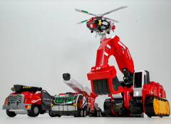 Metal Cardbot S FLAMENOVA Transformer Robot Fire Car Korean Toy