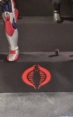 G.I. JOE Action Figure Display Stand-Tiered Showcase COBRA