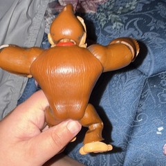 Nintendo Donkey Kong Poseable Gorilla Action Figure Plastic Brown Tan Red Tie
