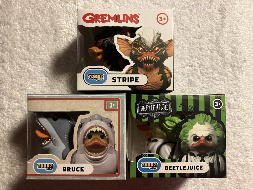 Mini Tubbz Cosplay Duck Horror Movie Lot Beetlejuice Jaws Bruce Gremlins Stripe
