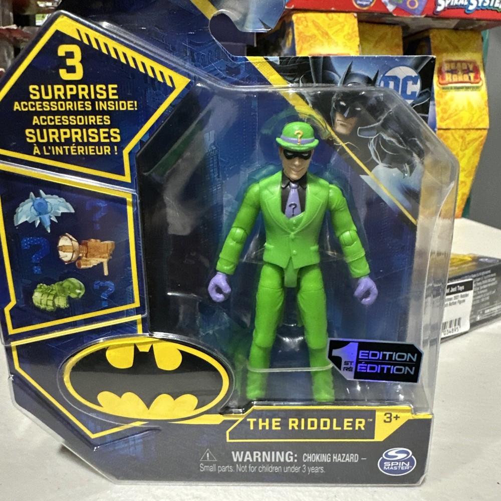 2020 Spin Master – DC Batman – THE RIDDLER 4in Figure (1st Edition)