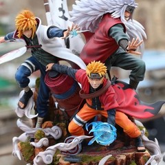 Naruto Jiraiya Minato Naruto Master Apprentice Anime PVC Figure Collectible 40cm
