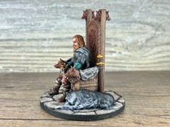 Hand-Painted Viking Jarl Figurine, Resin Miniature, Norse Warrior Statue 60mm