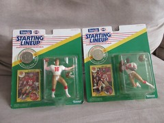 San Francisco 49ers Lot of 2 Joe Montana & Jerry Rice Starting Lineup 1991 NIP