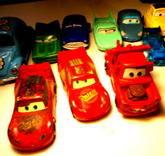 Disney Pixar Cars Plastic Toy Lot Of 8 Plus VW Diecast Flower Beetle & Small Car