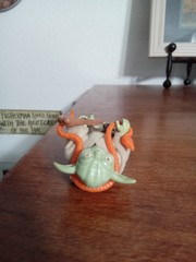 Vintage Kenner Star Wars 1980 Yoda Figure Complete w/ Orange Snake HK *PLS READ*