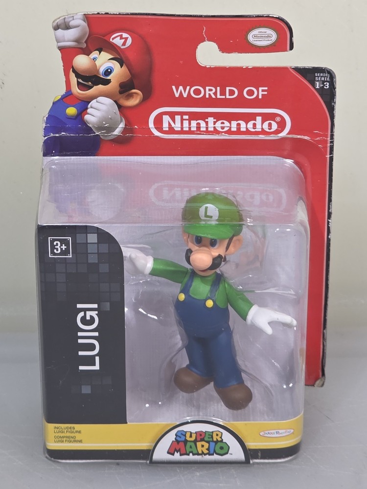 World of Nintendo Luigi Figure 2016 JAKKS Super Mario Bros. Series 1-3