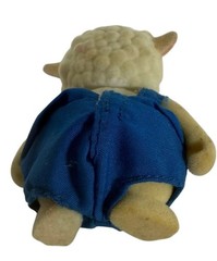 Li’l Woodzeez Snipadoodle Sheep Famileez Acorn Farmer Gardner Blue Overalls RARE