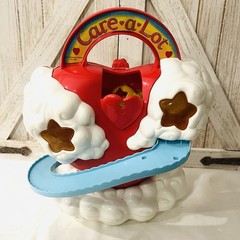 VTG 1983 Care Bears Care A Lot Playset Cloud Car Rainbow Roller Accessories WOW!