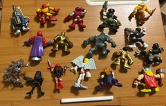 Hasbro Marvel Super Hero Squad Lot of 17 Action Figures Iron Man Rhino Star Wars