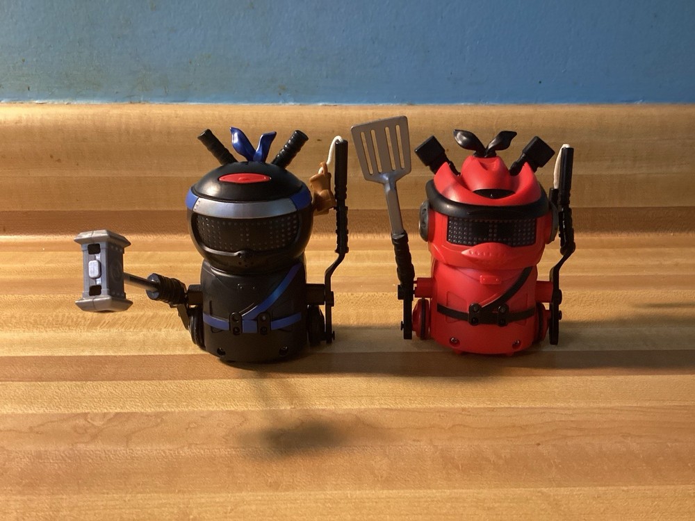 Ninja Bots Spin Master Set of 2 Tested and Working