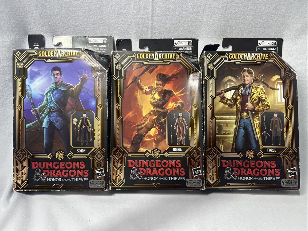 Dungeons & Dragons Golden Archive HOLGA, SIMON and FORGE 6″ Lot of 3 D1