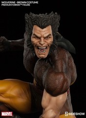 Sideshow Collectibles Premium Format Exclusive Wolverine Statue Brown Costume