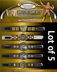 IWGP Japan Lot Of 5 MATTEL ELITE Scale Wrestling Figure Belts 5.5 INCHES LONG b