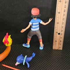 POKEMON BATTLE Deluxe 4.5″ Action FIGURE LOT CHARIZARD ASH KETCHUM POPPLIO NICE