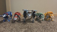 Voltron Legendary Defender Lions Red Green Blue Yellow Black Complete