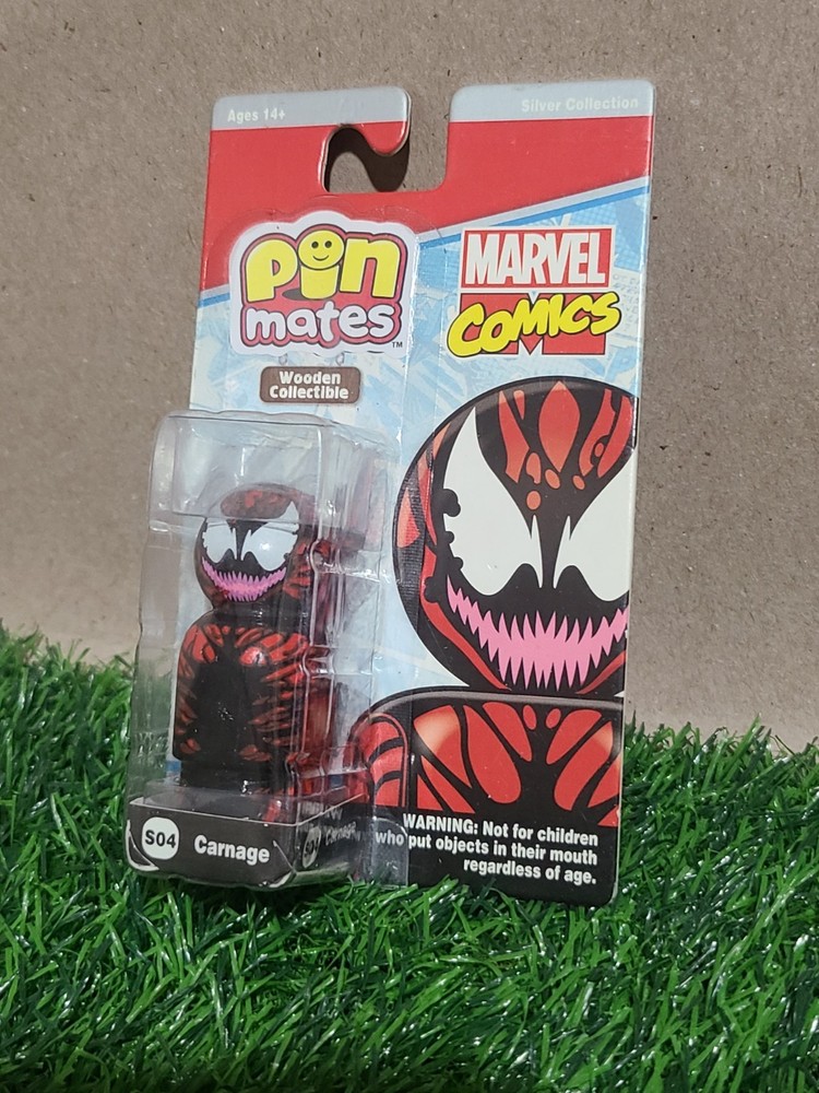 Marvel Comics Pin Mates S04 Carnage Action Figure Red Silver Collection 14+ New