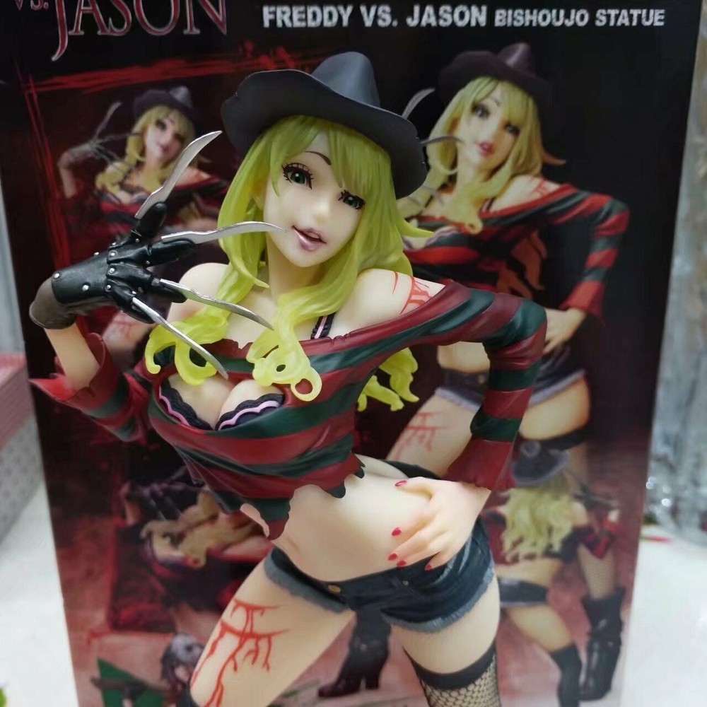 Horror Movie Freddy Vs Jason Bishoujo Statue Anime Action Figure Model Toy Boxed
