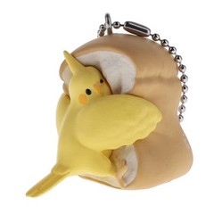 Mugyuttori Bird Hugging Bread Mascot Vol. 02 Qualia 2-Inch Key Chain