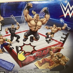 ~ NIB WWE Knuckle Crunchers 3” BROCK LESNAR Figure & Rebound Ring 2024 Mattel