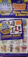 Vintage 1984 Gobots Lenticular Puffy Flicker Stickers & Album Cy-Kill Leader 1