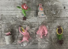 My Friend Pink Rabbit Inspired Cartoon Novelty Figure Mini Toy Lot SET OF 6