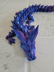 24″ Crystal Articulated Dragon 3D Printed – Saber3D