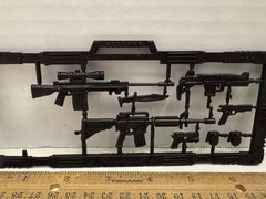 Small Plastic Weapon & Accessory Lot Unpunched Assault Rifle Pistol Grenades