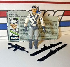 GI Joe Windchill 1989 v1 *100% COMPLETE w/File Card, Near Mint!* Vintage ARAH