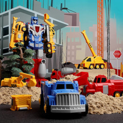 SNAEN Toys for 3 4 5 6 7 Year Old Boys – Construction Vehicles Transform…