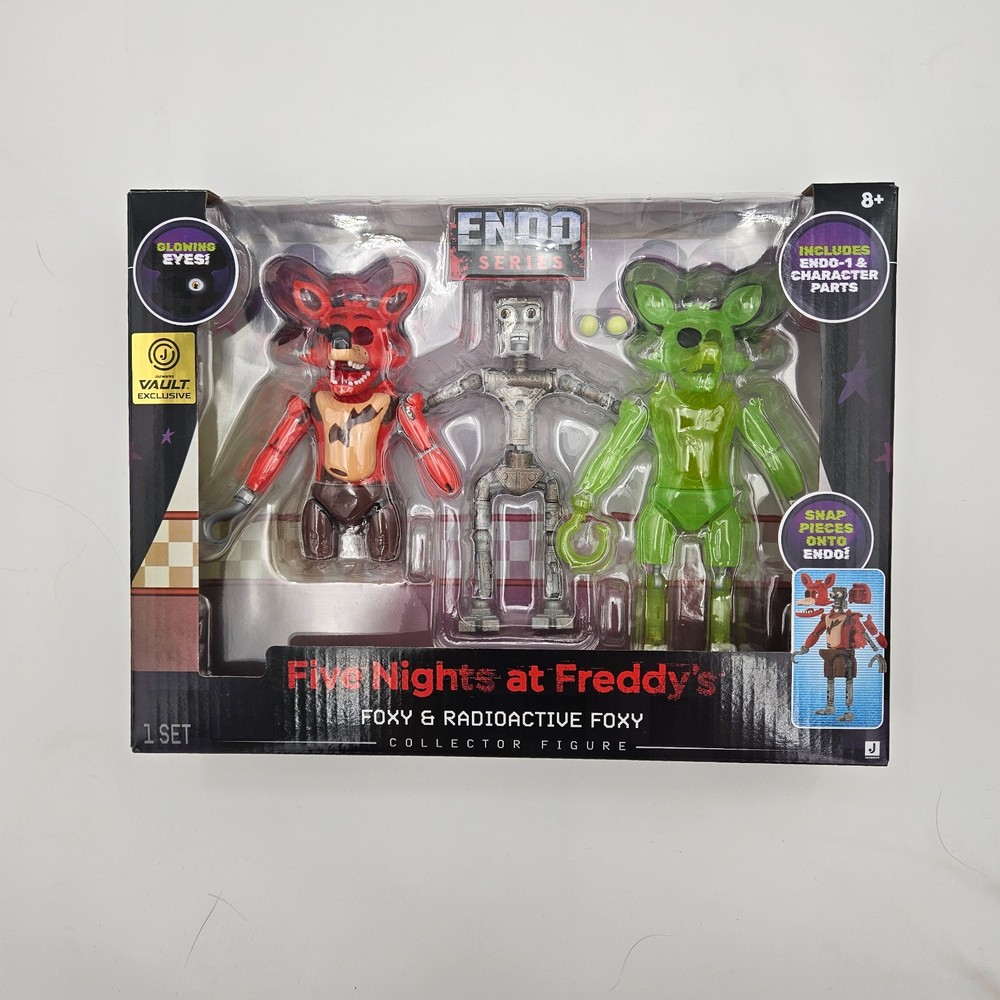 Five Nights at Freddy’s Endo Series Radioactive Foxy + Foxy Figures Jazwares