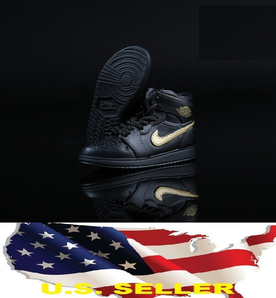 1/6 male sneaker sport shoes gold black for 12″ figure hot toys phicen ❶USA❶