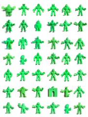 MUSCLE Men Green CHOOSE: Vintage 1980’s Mattel M.U.S.C.L.E. Kinnikuman Figures