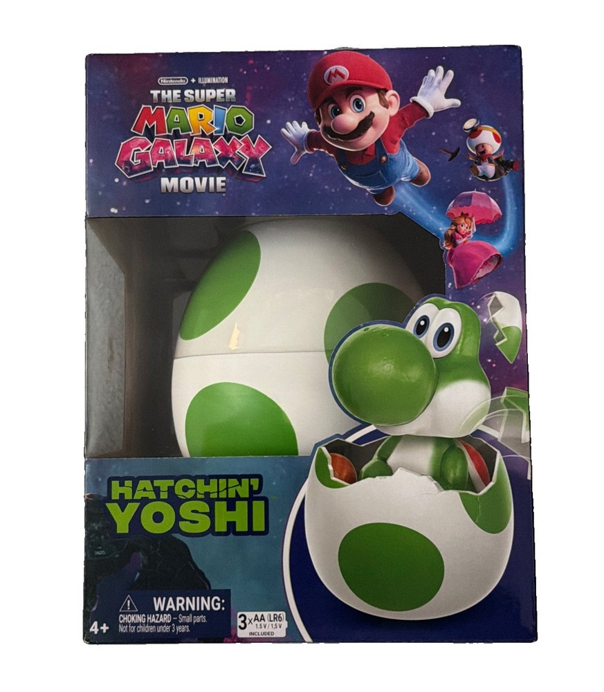 Super Mario Galaxy Movie Hatchin’ Yoshi Interactive Egg Toy NEW IN HAND