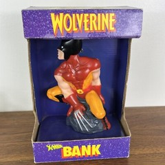 1990 X-Men Wolverine Coin Bank Soft Vinyl Piggy Bank X-Men Vintage Usa Marvel