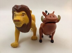 Disney Lion King Figures Just Play Simba Pumbaa 2pc Lot Toys Vintage