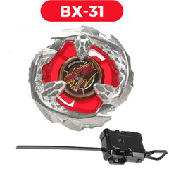 Burst Beyblade BX-31 Tyranno Beat Red Silver Spinning Top Toy Gyro w/Launcher