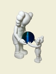 10” KAWS Inspired “The Promise” Figure – White + Blue/Green Earth