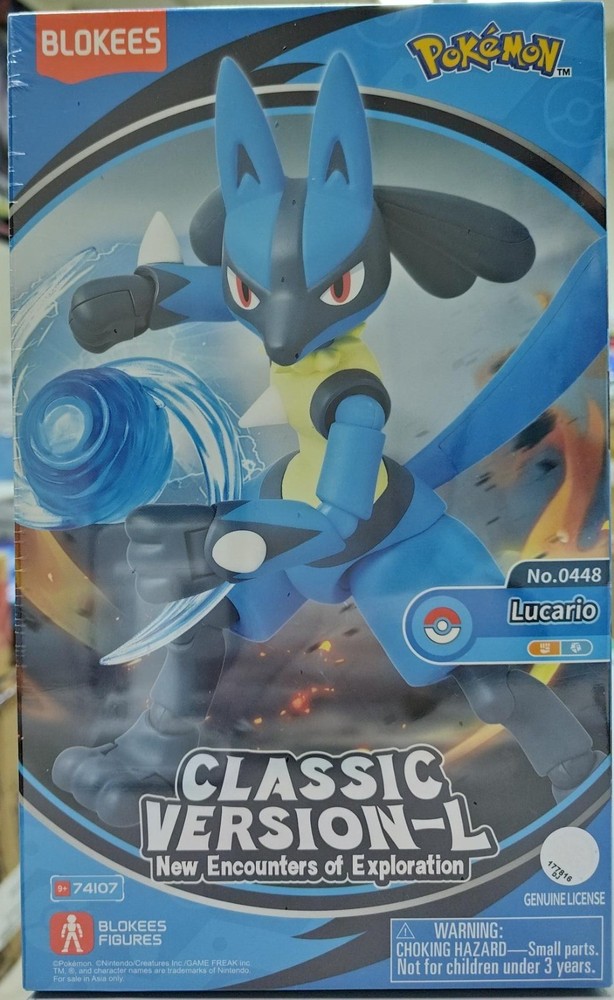 BLOKEES POKEMON CLASSIC VERSION-L NO. 0448 LUCARIO MODEL KIT ENGLISH PACK