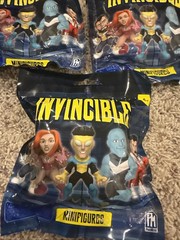 Invincible Series 1 3” Mini Figure Mystery Blind Bag Lot of 3 Unopened Packs