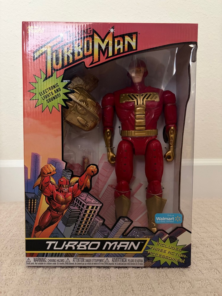 Tiger Electronics 80-618 1996 13 1/2in Talking Turbo Man Action Figure