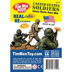 TimMee Plastic Army Men OD Green vs Tan 48pc Toy Soldier Figures Made in USA