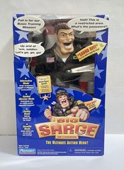 Vintage Big Sarge In Charge Action Figure 19” Talking Toy Soldier Playmates 2001