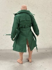 SU-RG-BTLTC-GN: 1/12 Green Wired Trench Coat for 6 inch action figure